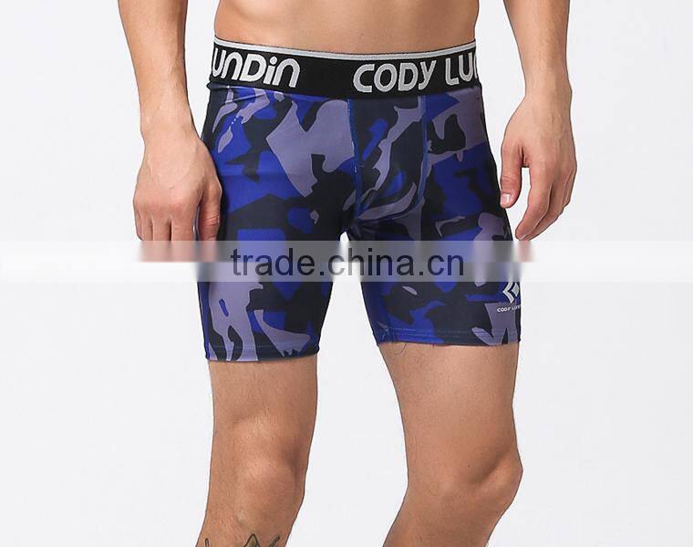 High Elastic Camo Mens compression Shorts Base Layer Sports Fitness Running Soccer Football Shorts