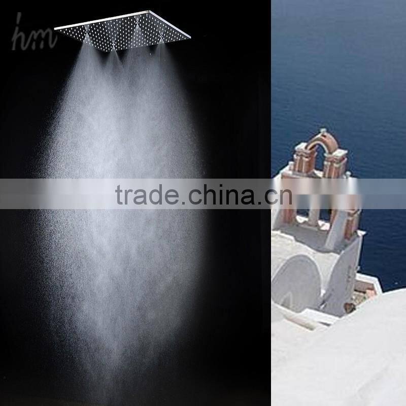 free shipping top sale concealed polished stainless steel rainfall shower bath led light shower head