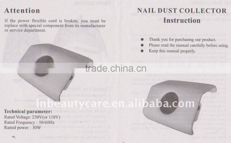 SMART Nail Art Dust Suction Collector machine for collect nail dust