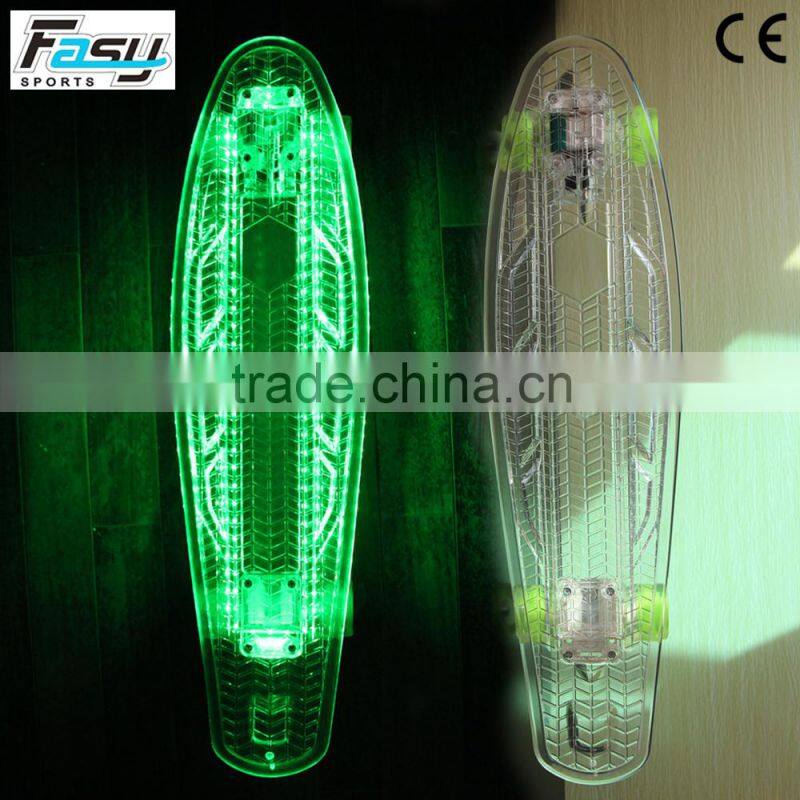 Fasy cheapest durable plastic PC skateboard
