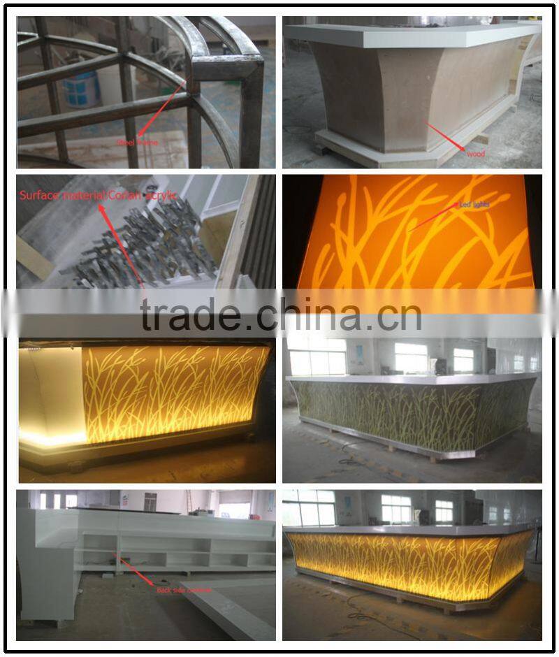 2015 Custom Design modern nice information raception desk furniture