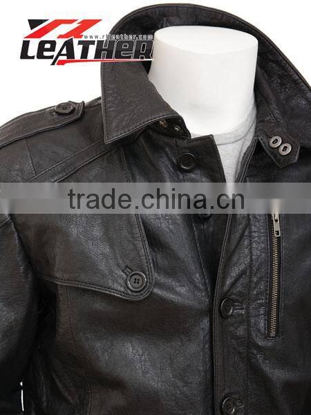 2014 Spring new Winter children woolen thicken leather coat,boy versatile cotton collar jacket