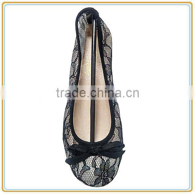 2015 new design girl sexy lace ballerina women soft sole no lace casual shoes