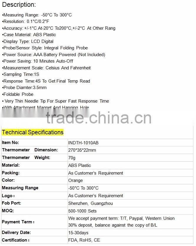 Amazon best selling Instant Read Digital Food Thermometer With Collapsible Probe, Meat Thermometer for Grill,BBQ,Oven,Cooking