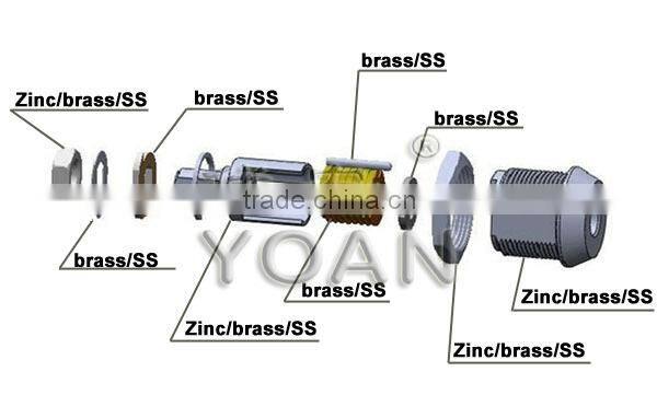 Tubular mortise cam lock with high security