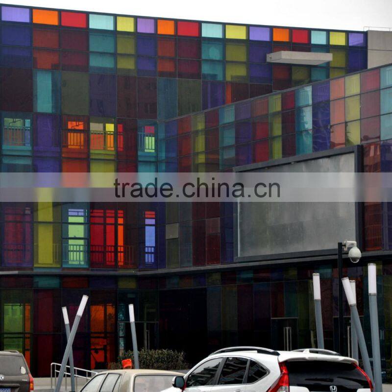 Silkscreen printing glass, special matched ink decorative glass, ceramic fritted glass facade, laminated safety glass