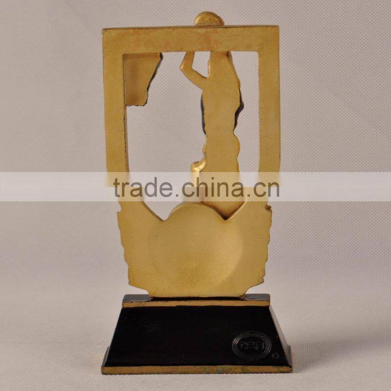 Golden basketball resin souvenir sports awards