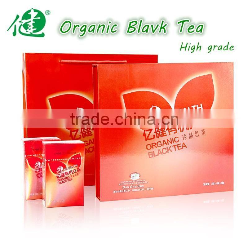 Pollution Free Health Food Drink Organic Black Tea With Beautiful Packing Box