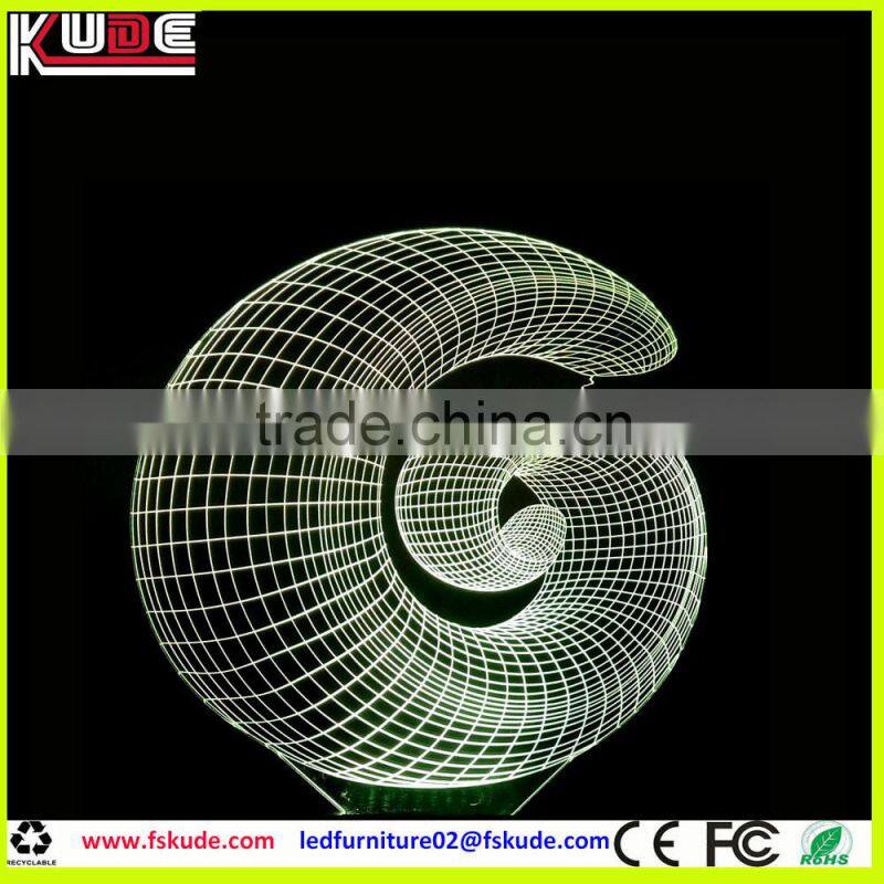 new LED night light design customized 3D acrylic for table decoration