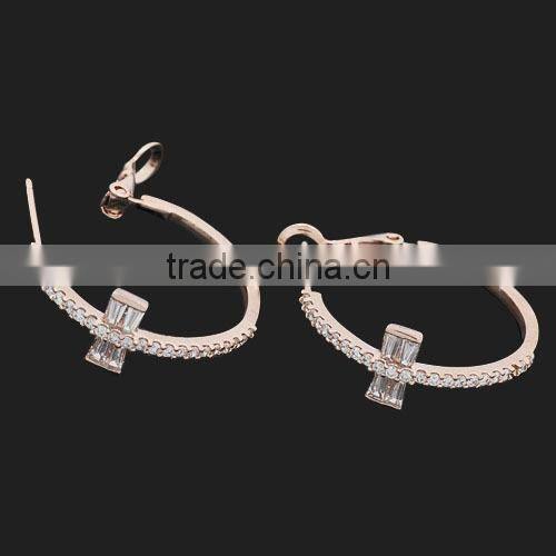 Golden manufacturer girls hoop earring diamond earring