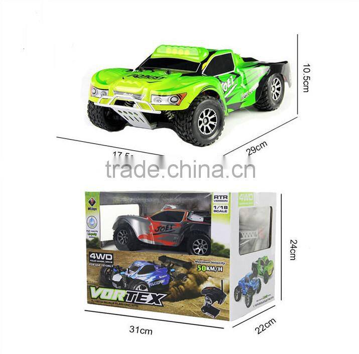 WL A969 1/18 Scale RC Car High Speed 2.4G 4CH RC Car 4WD 45km/h drive short truck