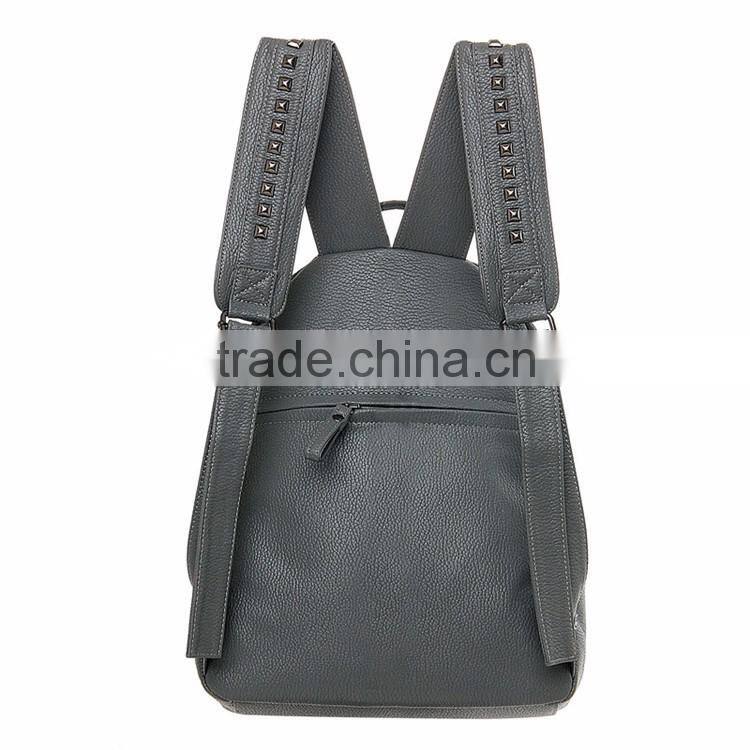 adjustable shoulder strap college school fashion rivet on women day backpacks