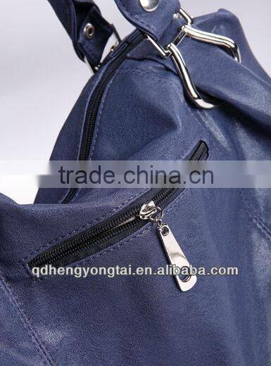 2016 Hot sale brand blue tote leather bag women for lady