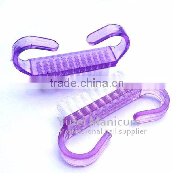 wooden nail art brush with pig bristle / nail cleaning brush / china factory supplier