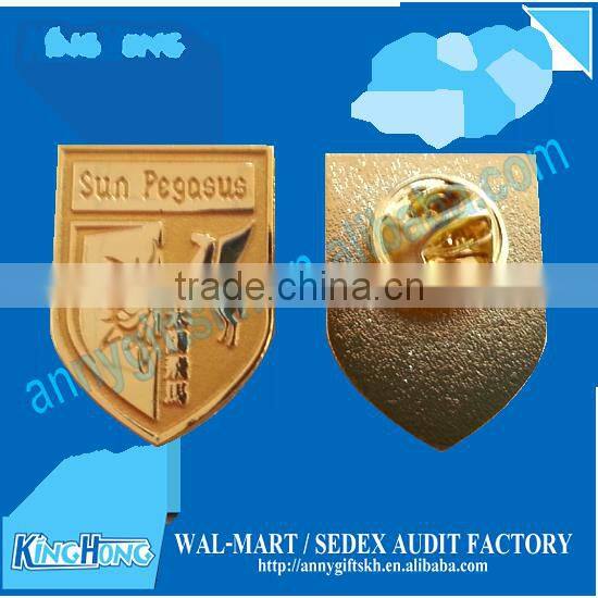 Uniform shape brass metal hard enamel sport badge