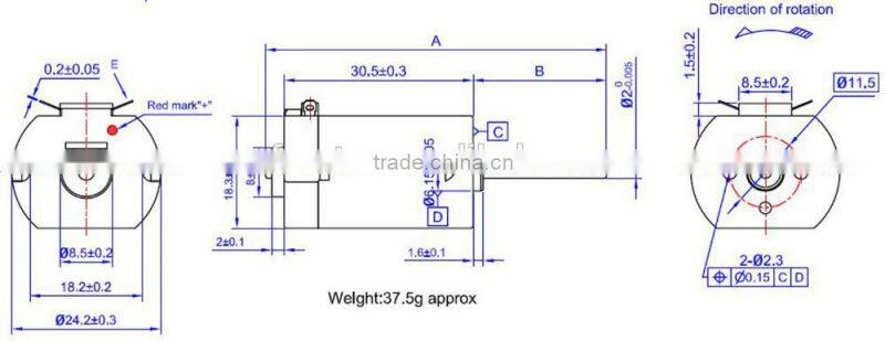 24v 12v dc flat motor FC-280A