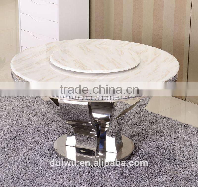China popular dining room round marble table