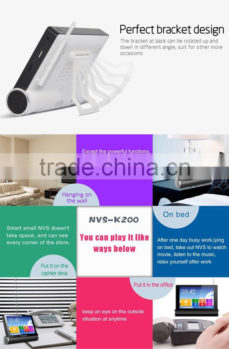 Plug Play p2p Camera IP hisilicon ip Camera Wireless Ip Camera WIFI Wireless IP Camera With 7 inch screen