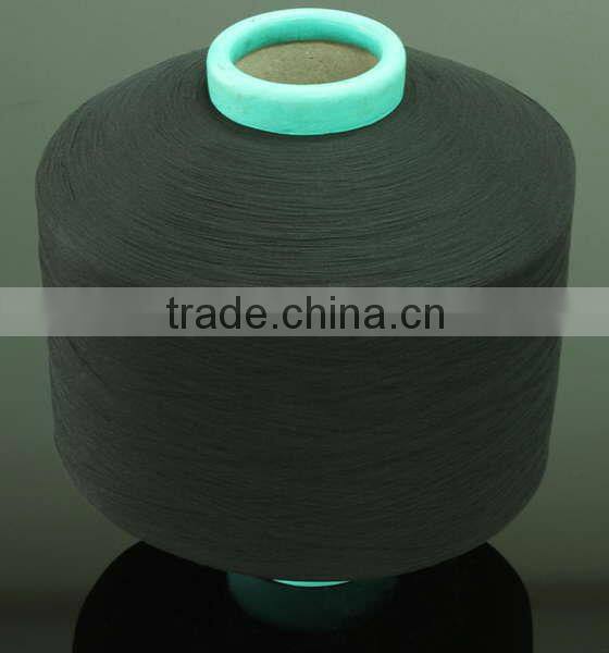 dope dying polyester spandex covered yarn for knitting