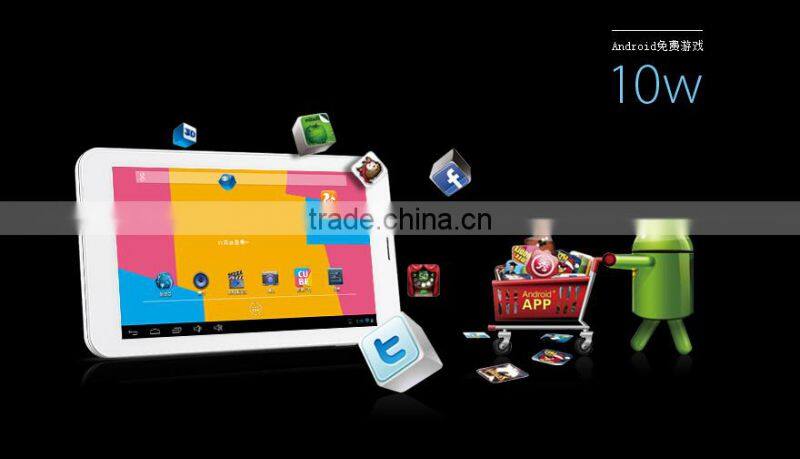 7inch 1024*600px Android4.2 MT8382 Quad core WIFI GPS Bluetooth WCDMA 3G tablet pc Cube Talk 7x