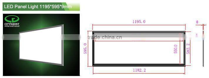 high light efficiency 72w 2x4 dimmable led panel 1195X595 with CB certisfied