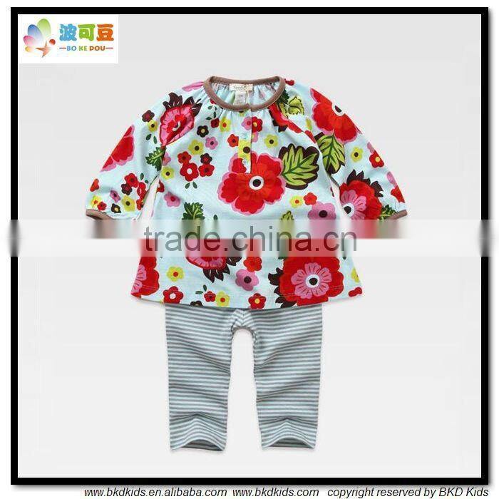 BKD 2016 new arrival cute baby girl dresses sets