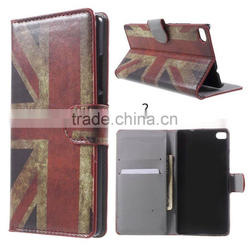 The series of restoring ancient ways Leather Cover for Huawei Ascend P8 with Card Slots,case for Huawei P8,case for Huawei P8