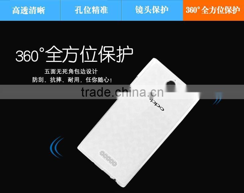 For oppo U3 6607 Ultra Thin Clear Transparent Soft TPU phone cases