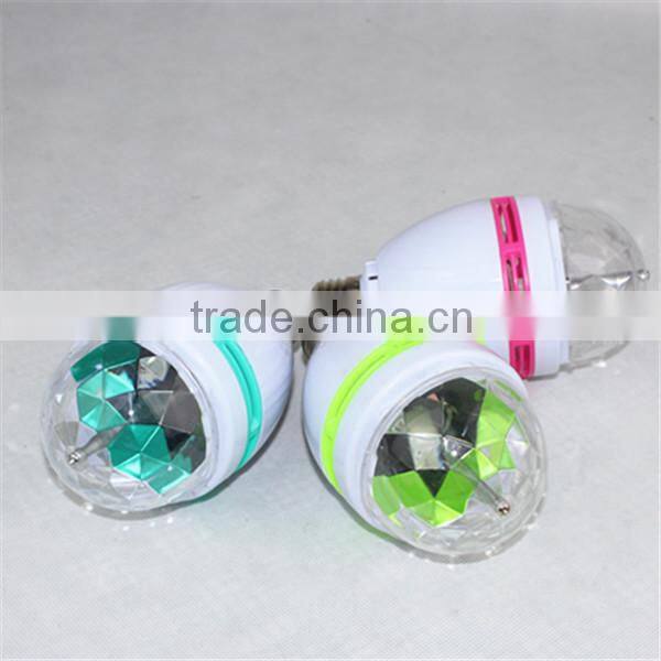 2014 Hot Sale!!! E27 3W LED Full Color Rotating Lamp