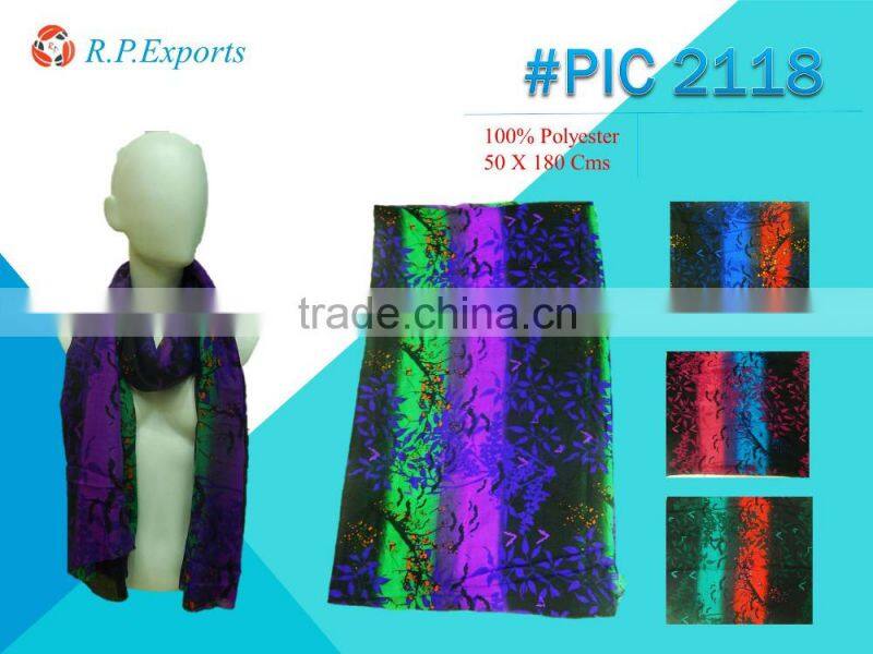 NEW fancy 100% printed polyester scarfs