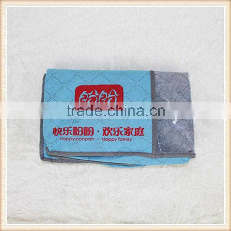 Logo customized bamboo charcoal non woven quilt storage bag