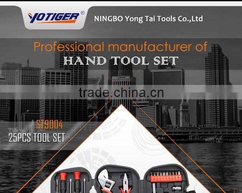 25pcs Kraft World Plastic box package tool kit , Mini 3 folded tool box