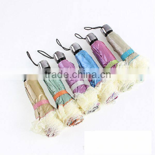 Fashion Lace Flower Print Long-handled Umbrella