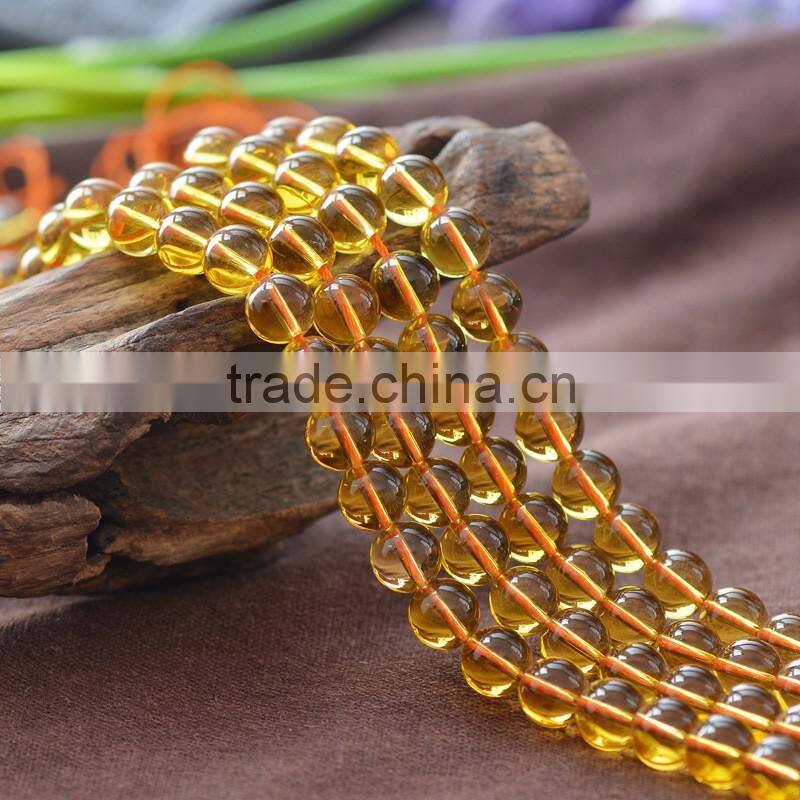 4mm 6mm 10mm 12mm 14mm synthetic yellow cheap AAAAA grade wholesale gemstones citrine