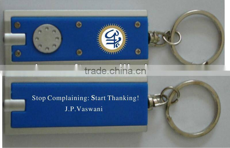 Hot sell factory direct supply promotional led light keychain