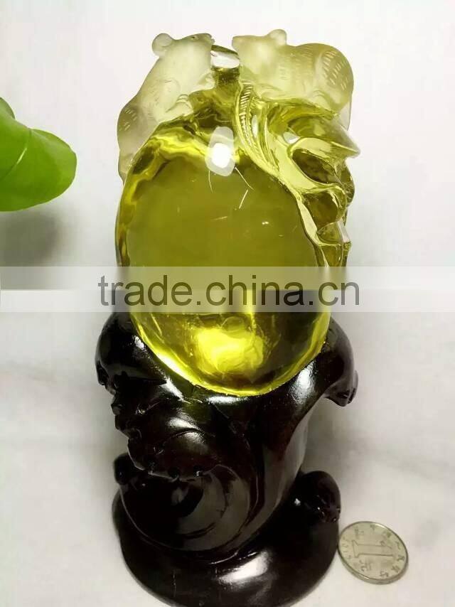 Hot sale business gift Nature citrine crystal mouse
