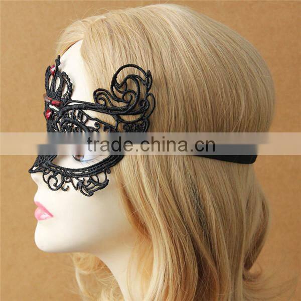 MYLOVE Red crystal sexy black lace mask wholesale MLMJ19