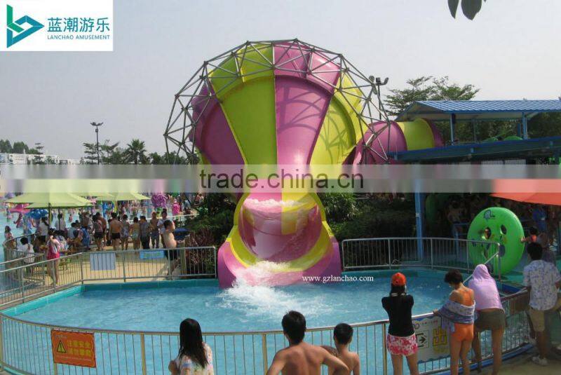 Water park rider mini trumpet family water slides for water park equipment