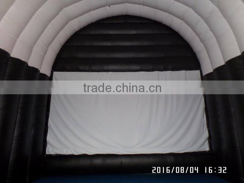 inflatable tent with movie screen inside,inflatable theatre for cinema activity event