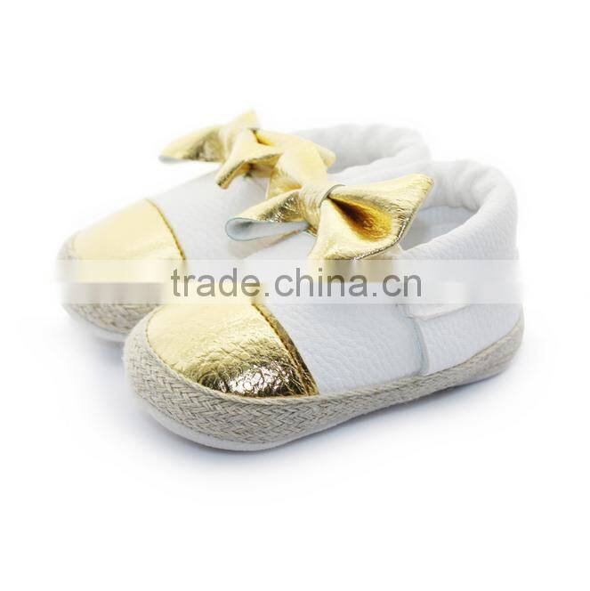 baby cute bow soft leather shoes best selling 2016