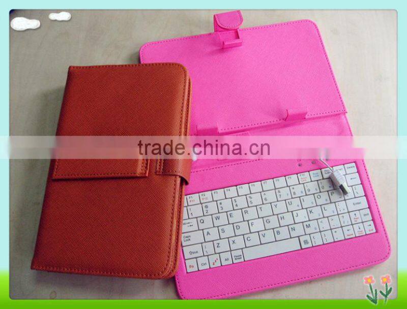 For wholesaler orange color bluetooth english arabic keyboard cover for tablet