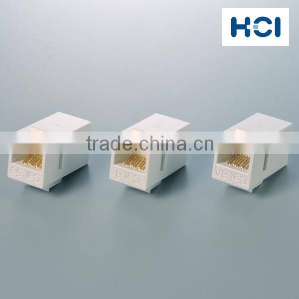 Taiwan Supplier RJ45 Cat6 180 Degree Unshielded UTP Straight Keystone Coupler