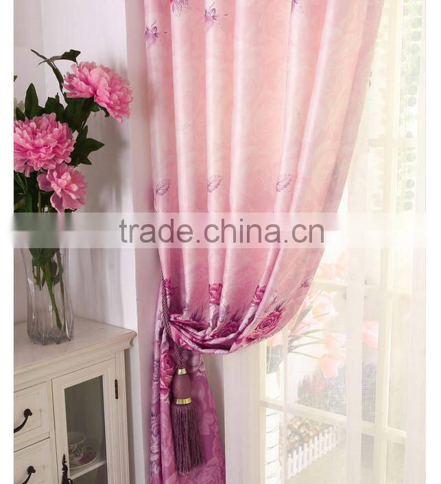 2015 hot sale printed designed No. 03 window curtains, made- up black out fabric in home or hotel