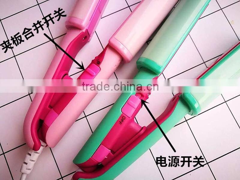 Professional Ceramic flat iron hair straightener and curler set