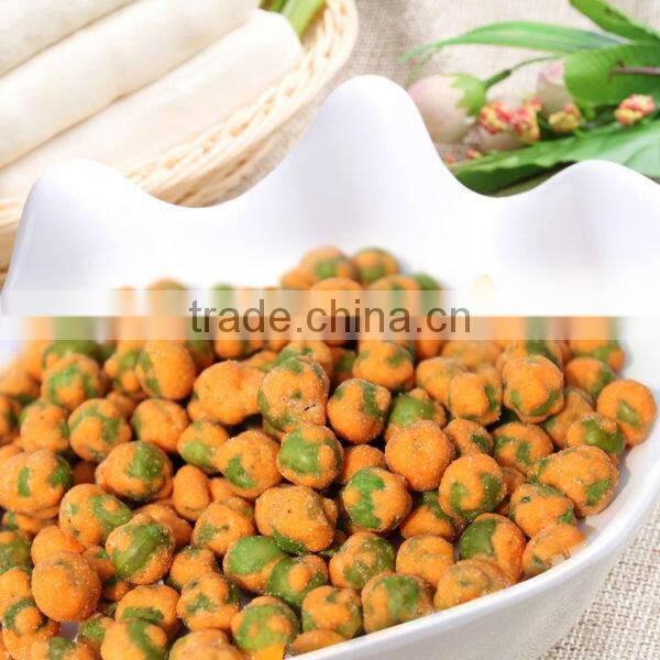 Fried wasabi green peas