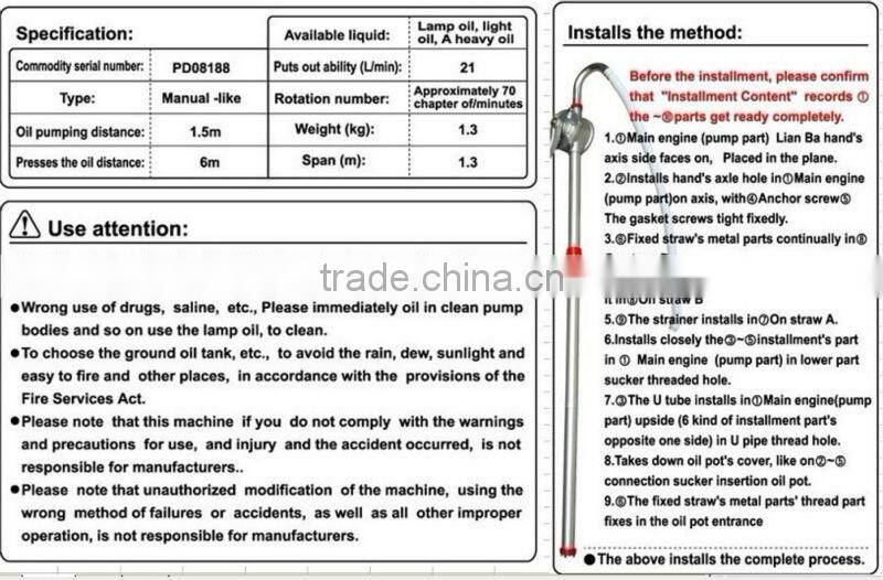 rotary pump hand operated