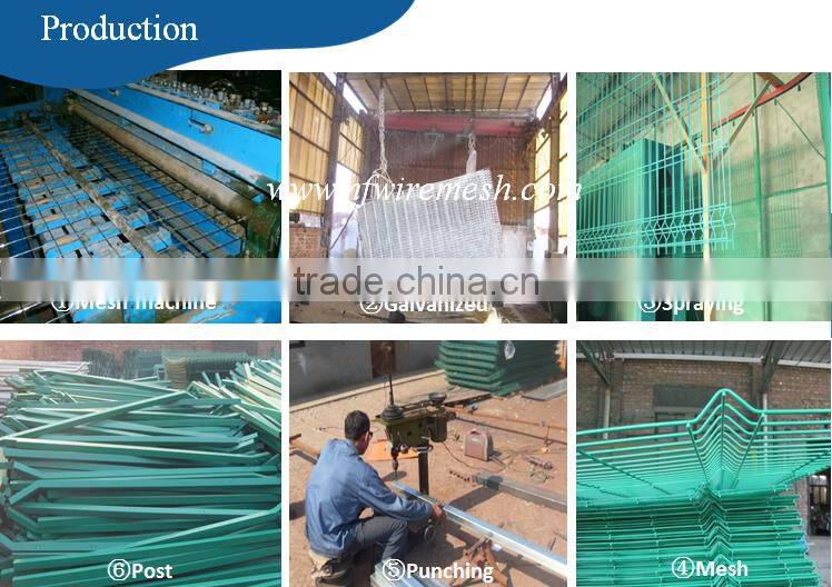 PVC Coated Frame Finishing and Metal Frame Material double wire welded fence(Guangzhou Factory)