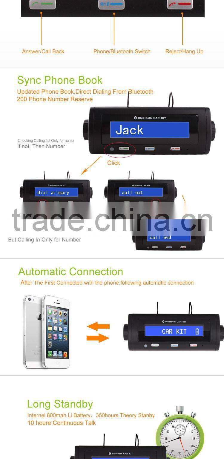 multi-function professional bluetooth hangdsfree car kit