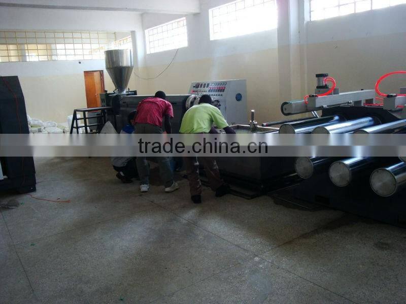 Single-screw Screw Design PP PE PET Monofilament Extruder Machinery / Rope Roping Production Line