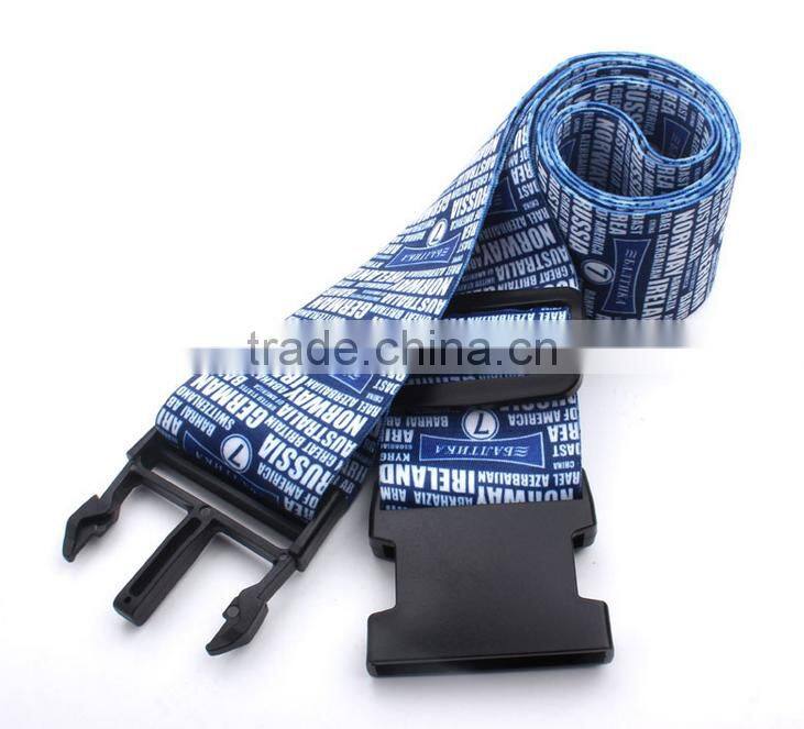 colorful heat transfer polyester luggage belt, travel luggage belt, luggage strap